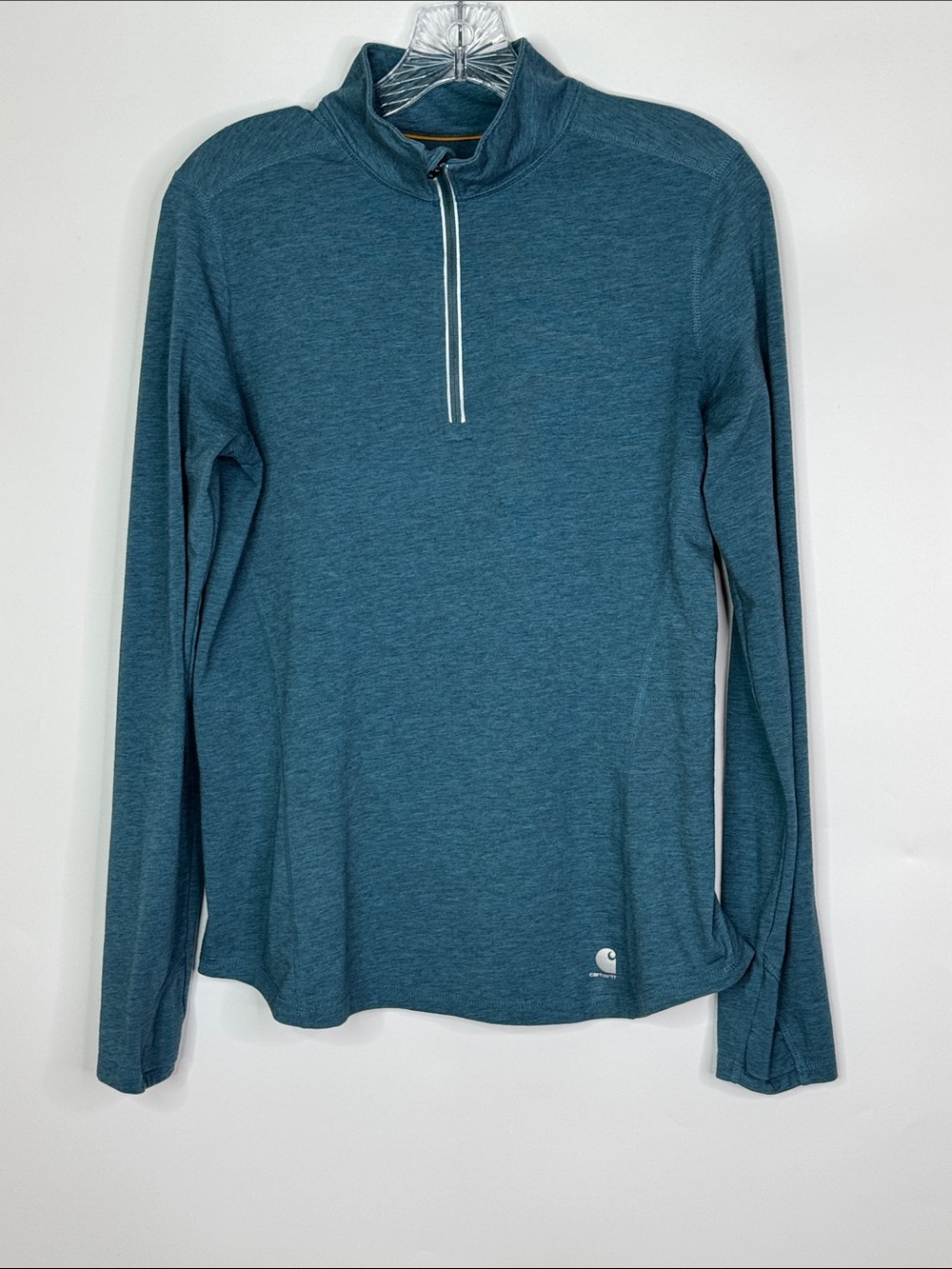 Carhartt Force Ferndale Quarter Zip Shirt Blue Size Medium